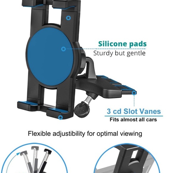 CD Slot Car Mount for iPads/Tablets/Phones - Picture 5 of 9